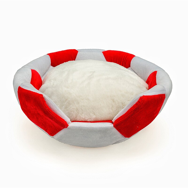 Designer Football Funny Bed For Small Dogs Red Black Autumn Winter Pet Cat Puppies Animal Nest Sofa House Indoor With Cushion