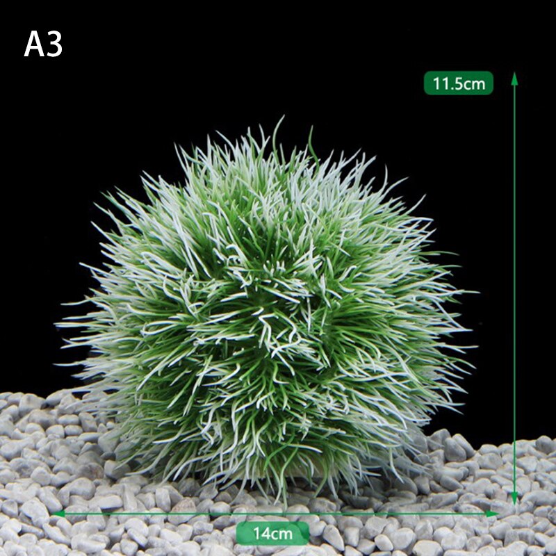 Aquarium Artificial Plastic Aquatic Plants Fish Tank Decor Water Grass Ball Plants For Aquarium Landscape Decoration Accessories