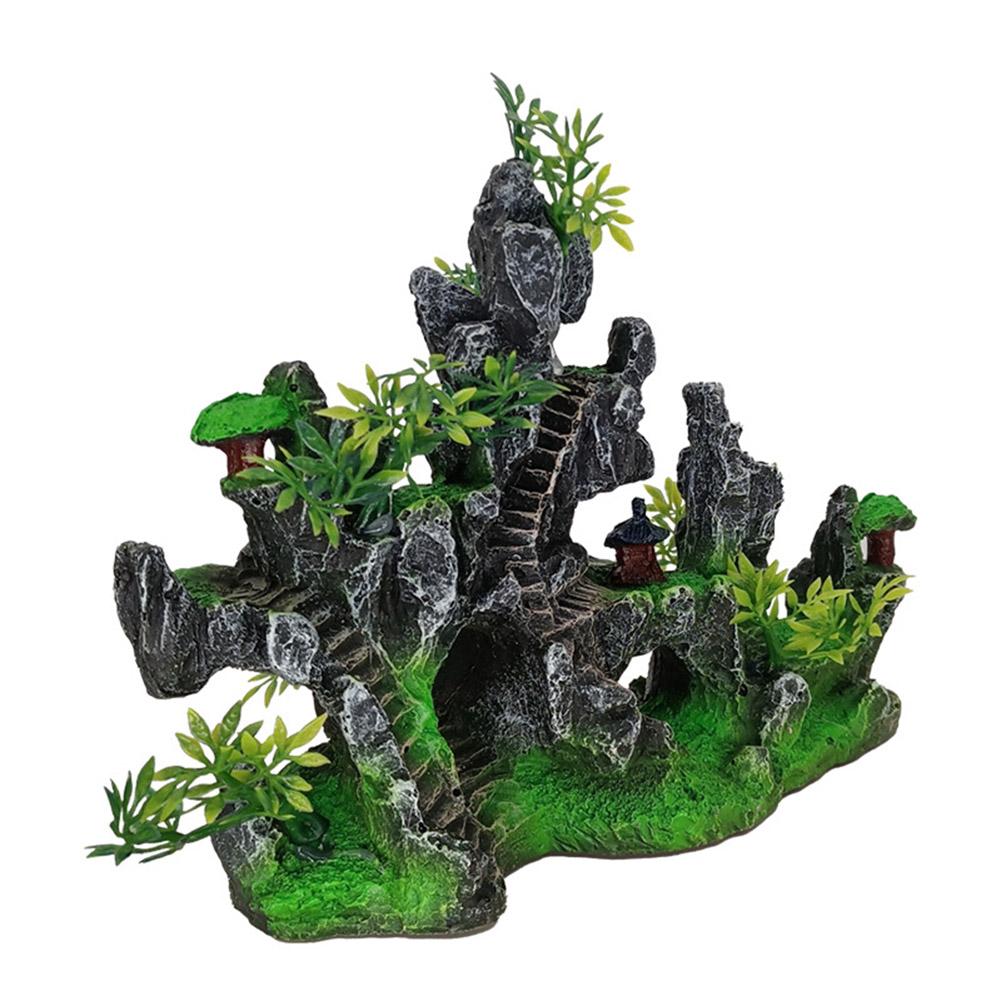 Aquarium Resin Rockery Double-sided Aquarium Landscape Imitation Stone Ornaments For Home Decor