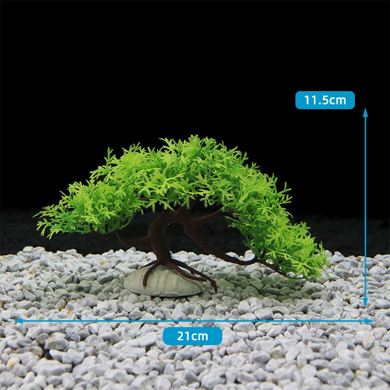 11.5cm Artificial Pine Fake Trees Plants Fish Tank Decorations Landscaping Ornaments Plastic Underwater Bonsai Aquarium Supplies