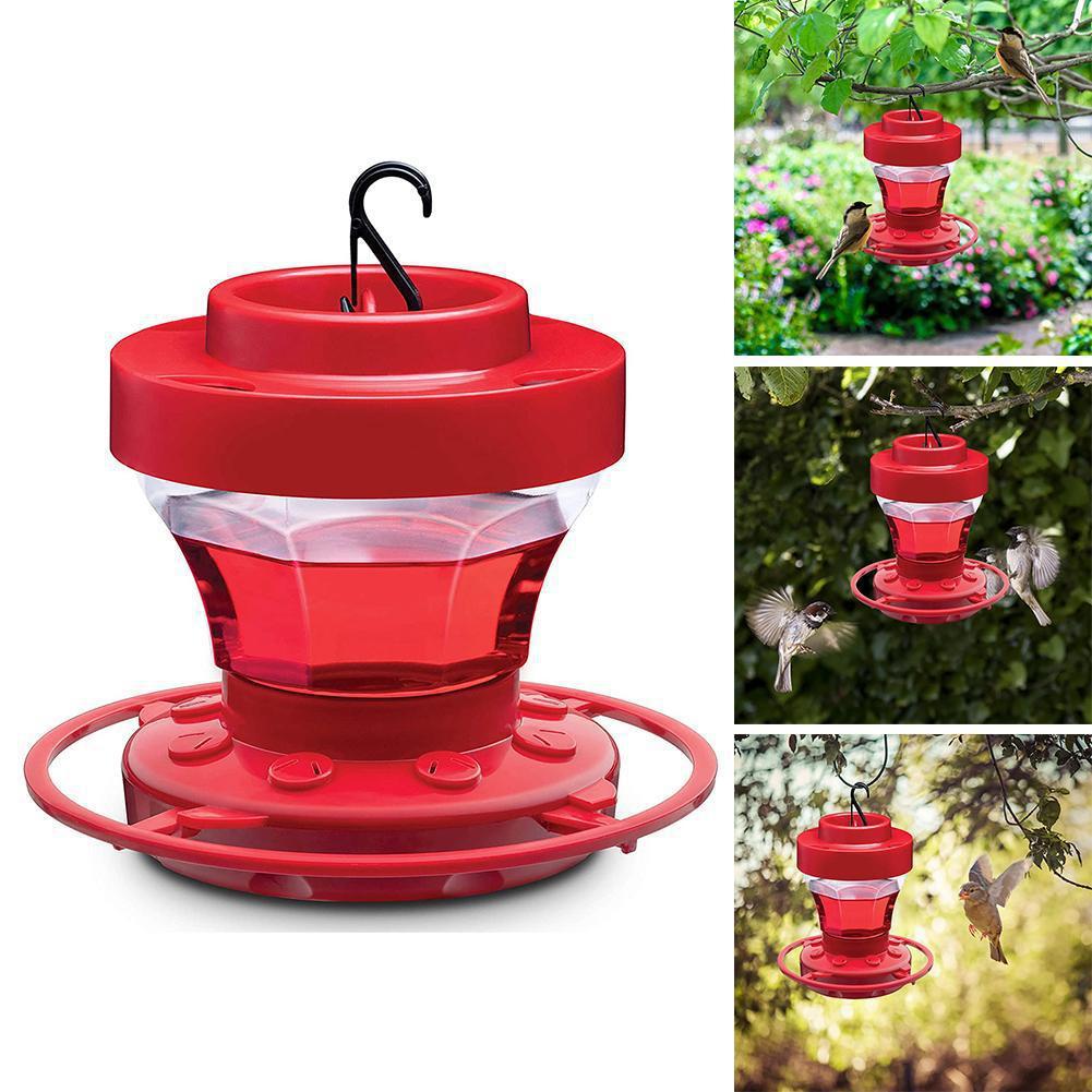 Outdoor Hanging Hummingbird Feeder Leak-proof Food Container With 8 Feeding Ports For Garden Backyard Decoration