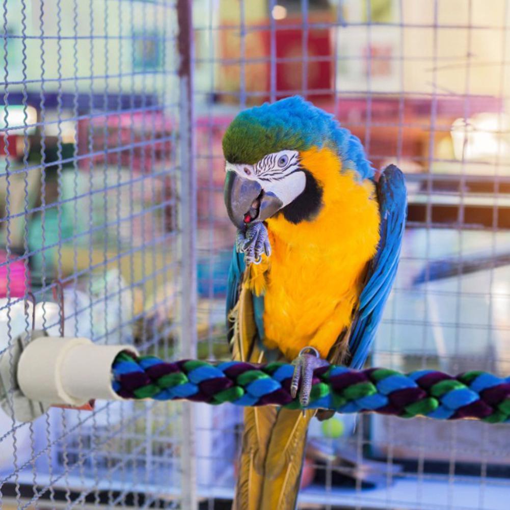Birds Stand Perch 30cm 55cm 80cm 105cm Hanging Braided Chew Rope Cage Training Toy For Large Medium Small Parrot