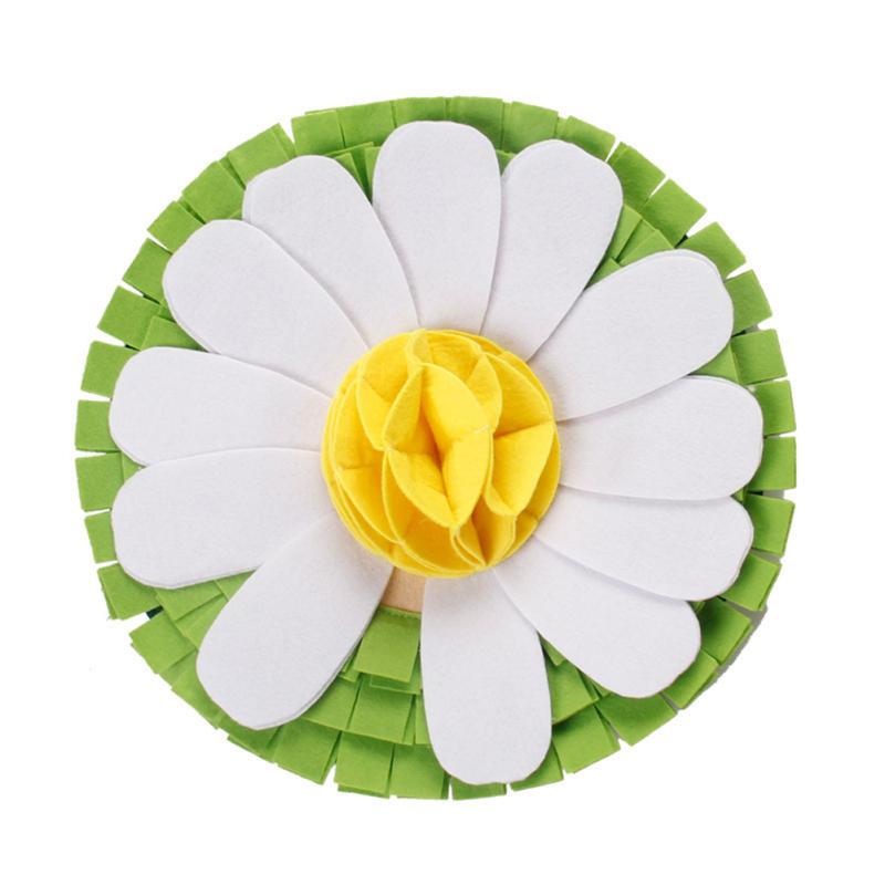 Pet Snuffle Mat For Dogs Treats Feeding Cute Daisy Anti-slip Blanket Stress Relief Interactive Dog Puzzle Toys