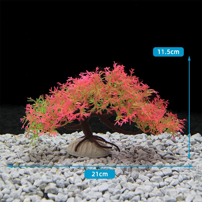 11.5cm Artificial Pine Fake Trees Plants Fish Tank Decorations Landscaping Ornaments Plastic Underwater Bonsai Aquarium Supplies