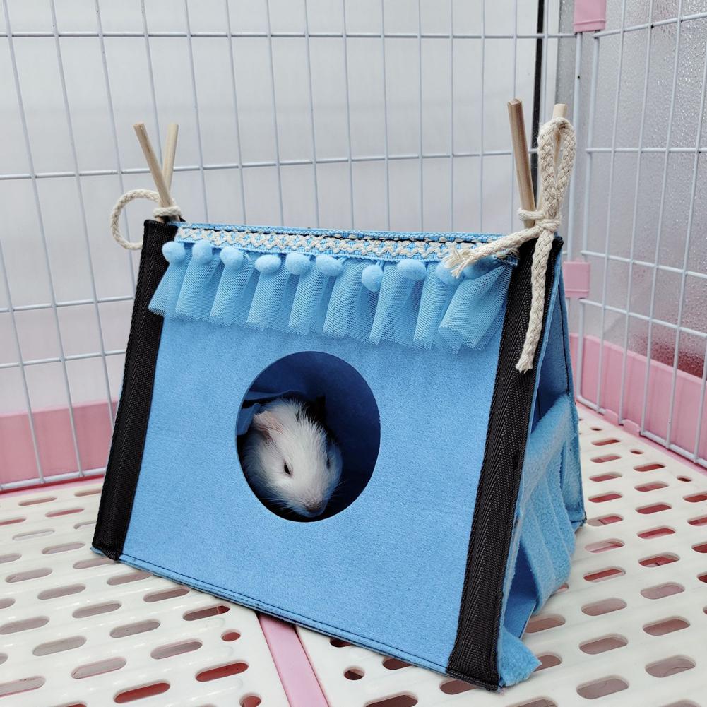 Pet Rabbit Tent House Hideout Hamster Nest Corner Hideaway For Squirrel Gliding Chinchilla Guinea Pig