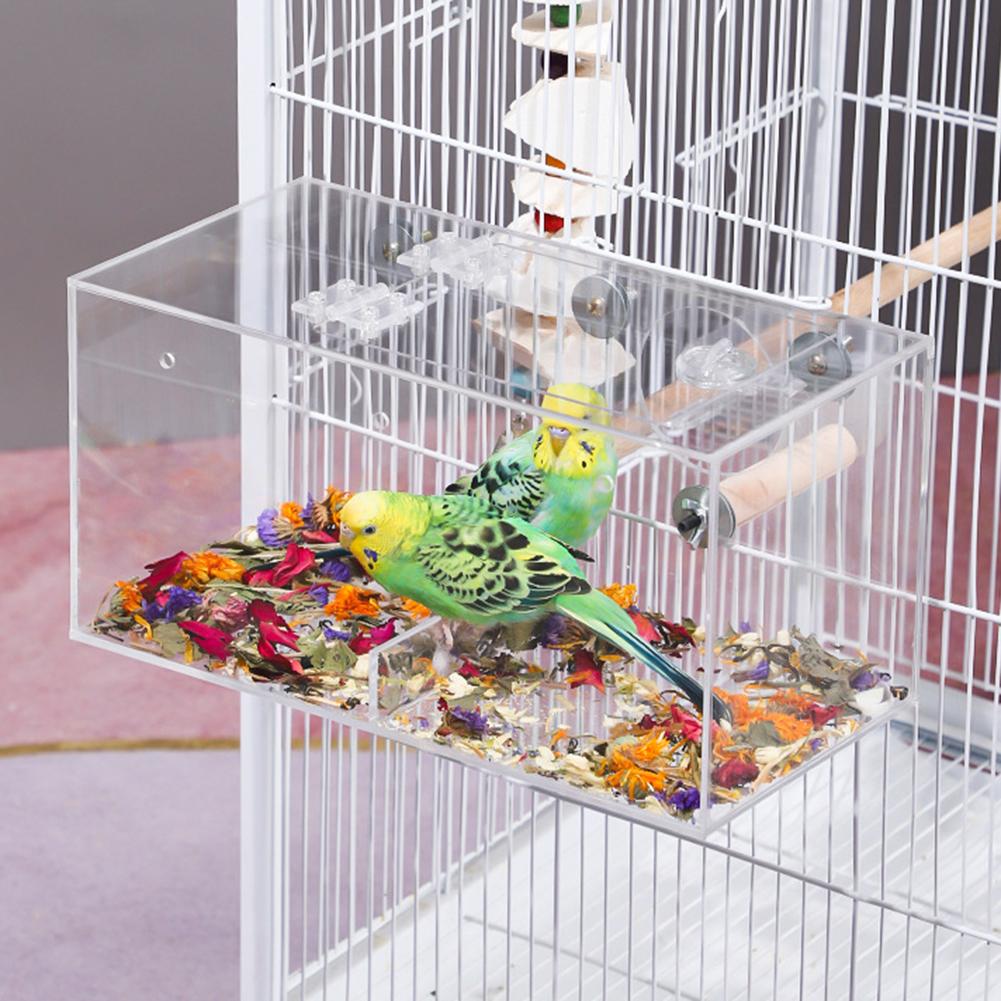 Transparent Parrot Breeding Cage Breathable Waterproof Anti-bite Acrylic Bird House Bird Supplies