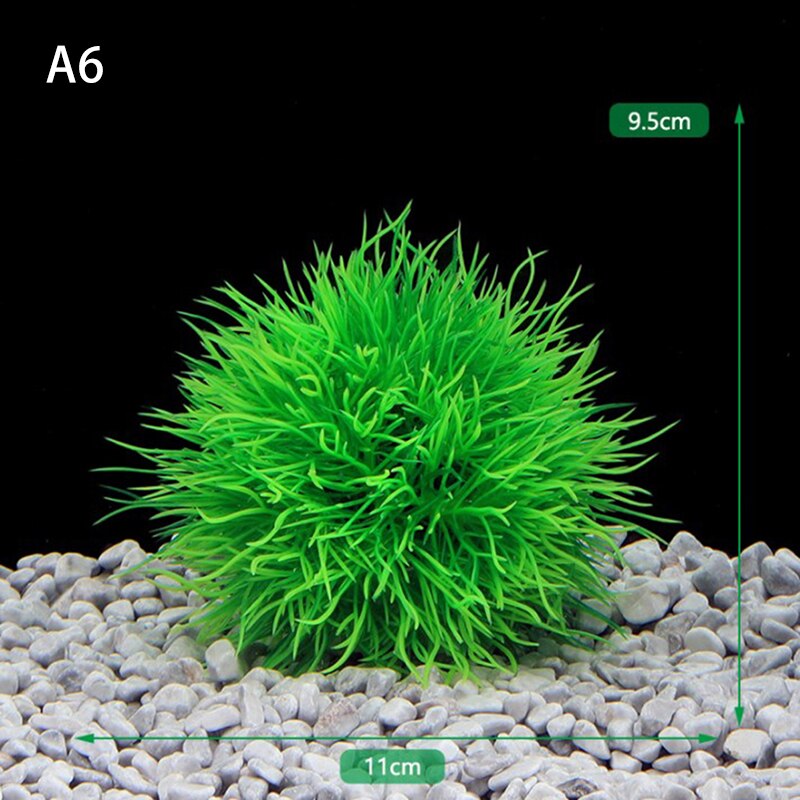 Aquarium Artificial Plastic Aquatic Plants Fish Tank Decor Water Grass Ball Plants For Aquarium Landscape Decoration Accessories