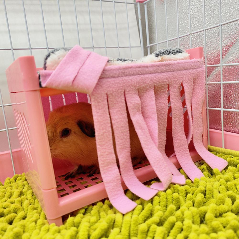 Hide House Bed Tassel Door Curtain Soft Comfortable Washable Small Animals Cage Accessories For Guinea Pig