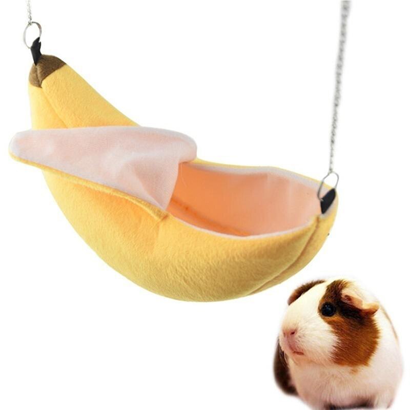 Hamster Cotton Nest Banana Shape House Hammock Bunk Bed House Toys Cage For Sugar Glider Hamster Small Animal Bird Pet Supplies