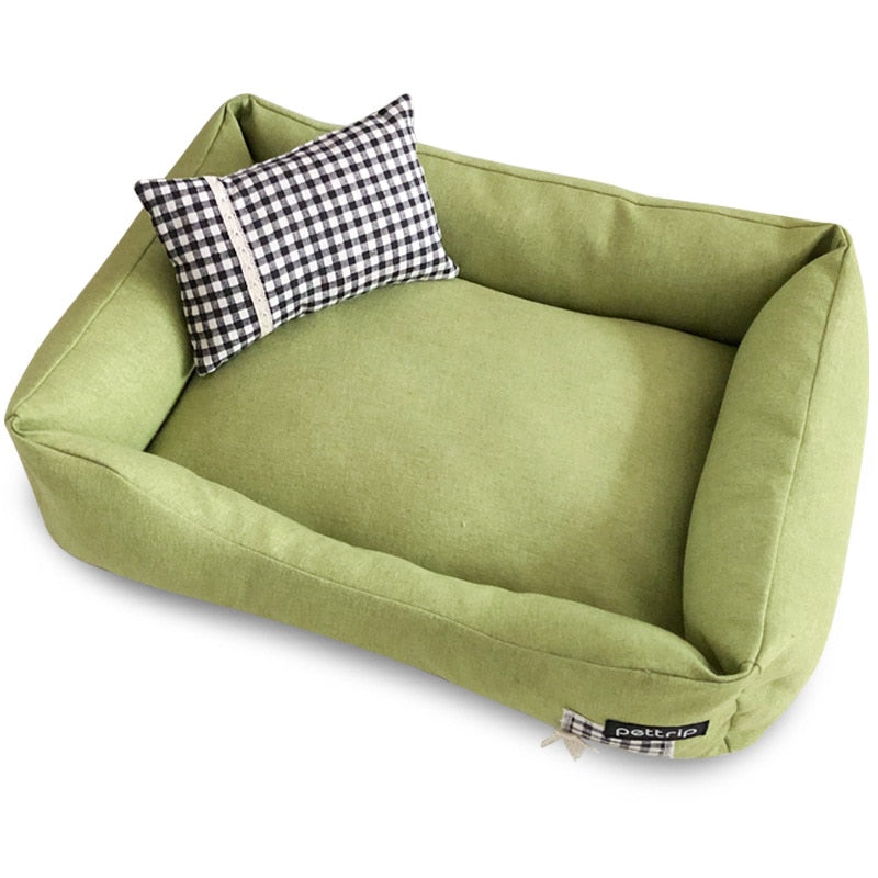 Pet Dog Bed Sofa Elegant Dog Cat Kennel Pet Cushion Mat Removable Big Dog Bed Lounge Sofa Pet Beds For Small Medium Dogs