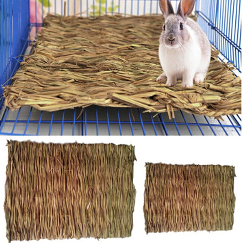 Rabbit Grass Chew Mat Small Animal Hamster Guinea Pig Cage Bed House Pad