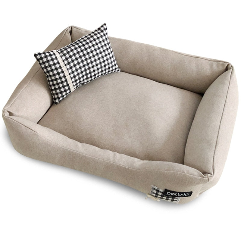 Pet Dog Bed Sofa Elegant Dog Cat Kennel Pet Cushion Mat Removable Big Dog Bed Lounge Sofa Pet Beds For Small Medium Dogs