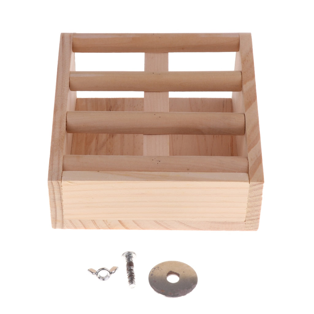 Wooden Hay Feeder Rack 15.5x8x15cm- Hay Feeder Manger Rack for Rabbit Guinea Pig Chinchilla And Other Small Animals