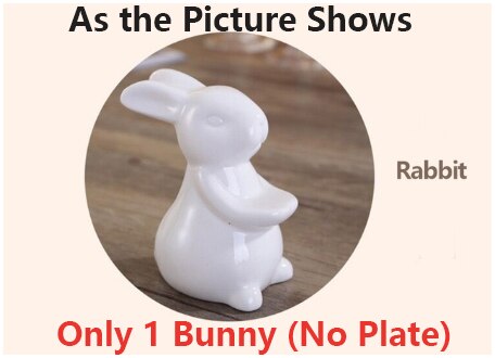 Ceramic rabbit Plate Chinaware Ceramic bunny dish dinner plates cake stand tableware porcelain tray Rabbit plate Easter gift