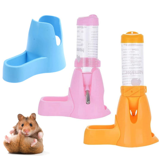 Hamster Water Bottle Small Pet Automatic Drinking Bottle Food Container Base Hanging Water Feeding Dispenser For Small Animal