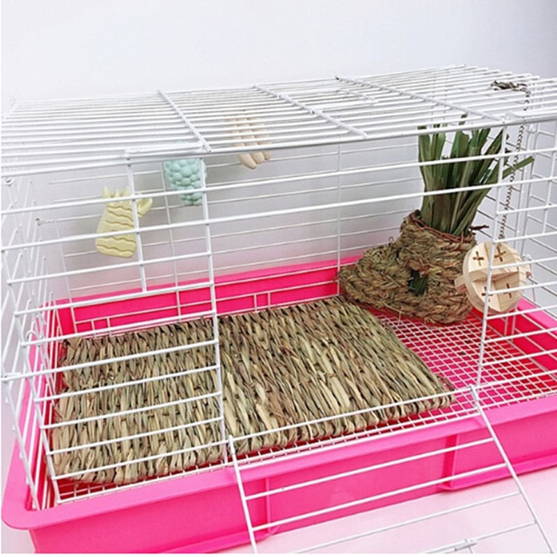 Rabbit Grass Chew Mat Small Animal Hamster Guinea Pig Cage Bed House Pad