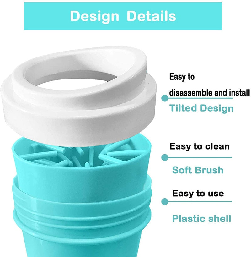 Benepaw Durable Effective Silicone Dog Paw Washer Portable Soft Comfortable Cleaning Pet Foot Washer Cup Dog Feet Cleaner Brush