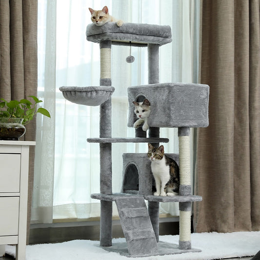 Fast Delivery Pet Cat Tree Toys Condo House for Cats Kitten Scratching Posts Toy Multi-Level Tower House Solid Stable Home Nests