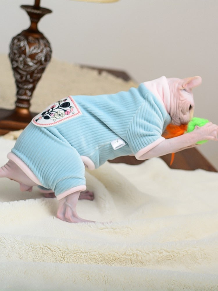 Cat Clothes Winter Warm Soft Cats Cotton Hoodies Jumper Sphynx Cat Costumes Pullover Sphinx Kitten Clothes Cat Supplies For Cats