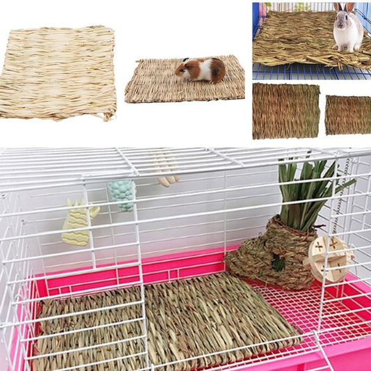 Rabbit Grass Chew Mat Small Animal Hamster Guinea Pig Cage Bed House Pad