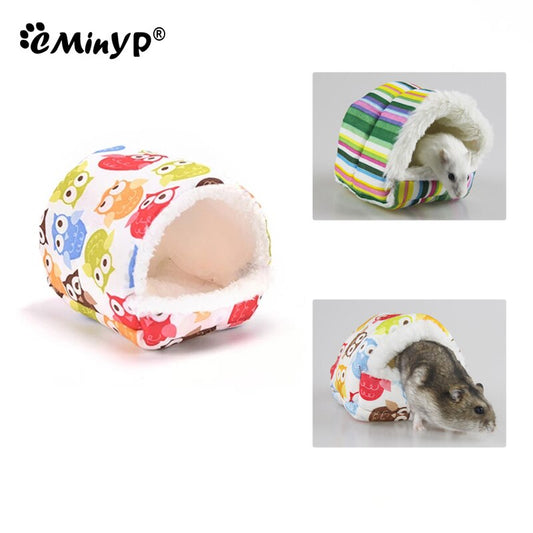 Hamster Slippers House Nest Guinea Pig Hedgehog Squirrel Winter Cold-Proof Warm Cage Small Animal Thermal Pad Sleeping Bag Room