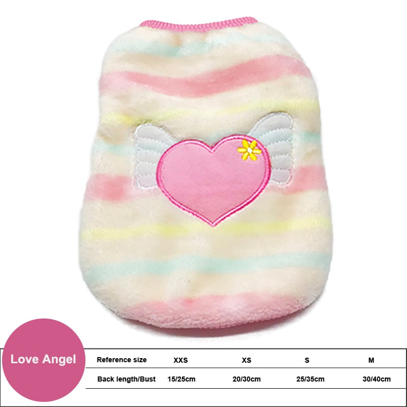 Rabbit Flannel Warm Vest Bunny Autumn And Winter Clothes Cute Little Pet Clothing For Small Dogs Coat Cat Outer Clothing Jacket