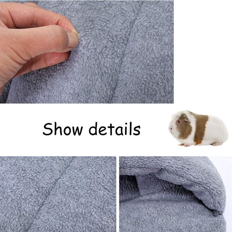 Guinea Pig Warm Bed Rabbit House Hamster Sleeping Bag Small Pet Item Cave Nest Soft Fleece Slippers Bed Guinea Pigs Assessories