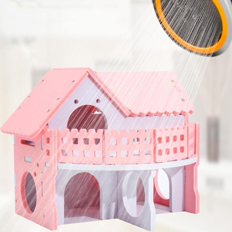 Cute Mini Small Animal Pet Hamster House Nest Rabbit Hedgehog Pet Sleeping Log Cabin Animal Sleeping House Supplies