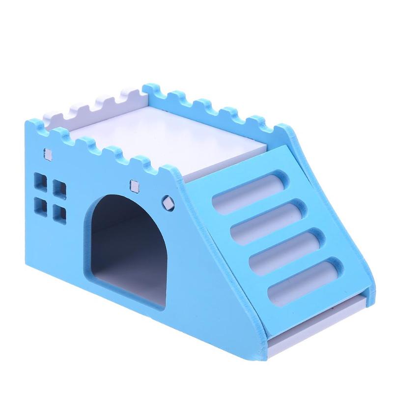 Cute Mini Small Animal Pet Hamster House Nest Rabbit Hedgehog Pet Sleeping Log Cabin Animal Sleeping House Supplies