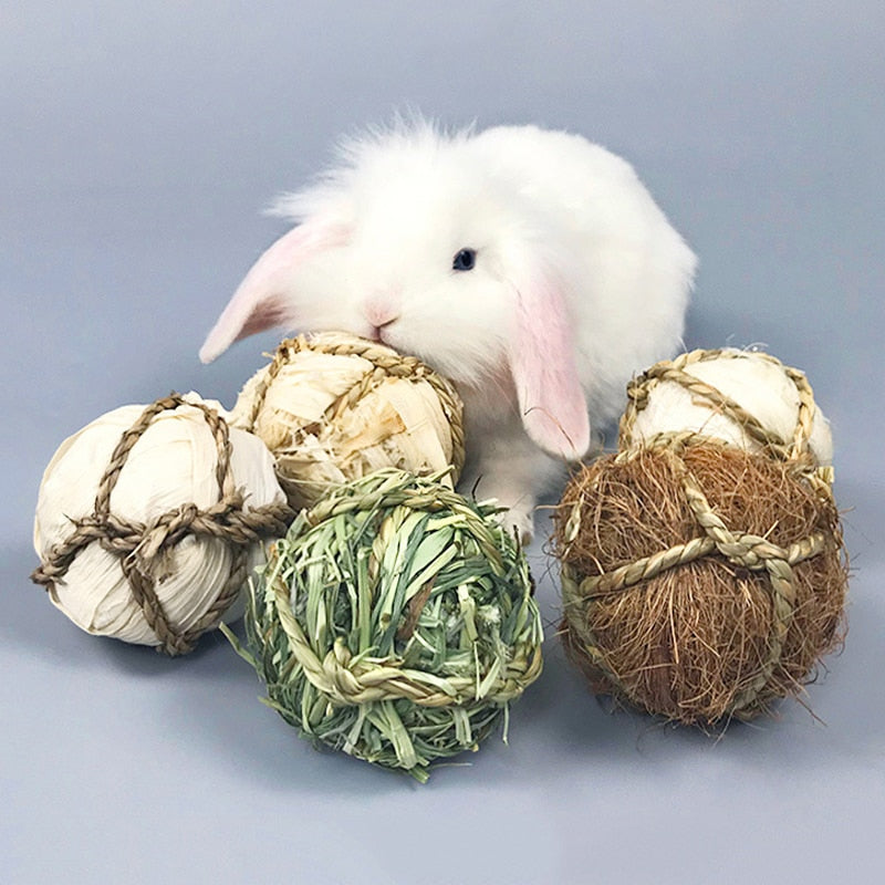 New 7CM Pet Chewing Toy Natural Rattan Ball Interactive Toys Rabbit Parrot Chew Toys for Cats Small Animal Play Pet Accessories