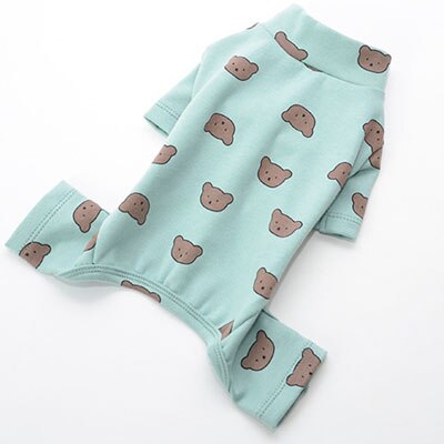 Cotton Pet Clothes Bear Pattern Dog Pajamas Jumpsuit 4 Legs Coat O-neck Tshirt Sweatshirt Pajamas Overalls Puppy Cat Tracksuits