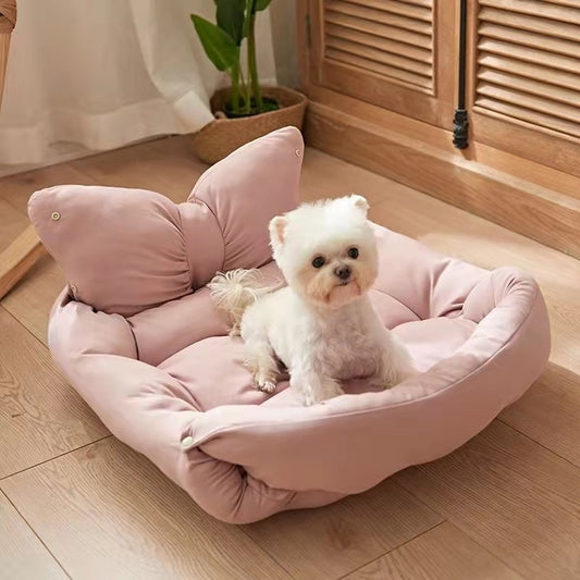 Big Bows Princess Pet Cushion Bed Pad Sofa Car Protector Indoor Soft Dog Mats Cat Nest Home Bedding For Small Big Dogs Chihuahua