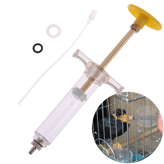 Adjustable Baby Bird Feeder With Gavage Tube Parrot Feeding Syringe Hand-Raised Breast Feeding Medicine Bird Supplies 10/20 ML
