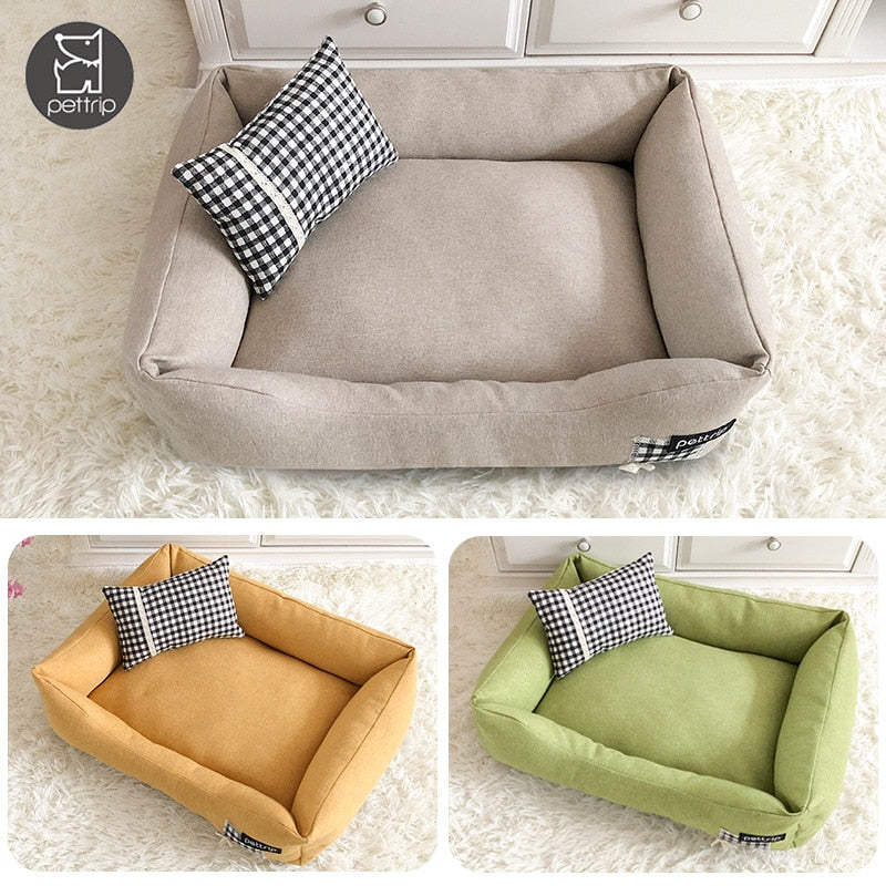 Pet Dog Bed Sofa Elegant Dog Cat Kennel Pet Cushion Mat Removable Big Dog Bed Lounge Sofa Pet Beds For Small Medium Dogs