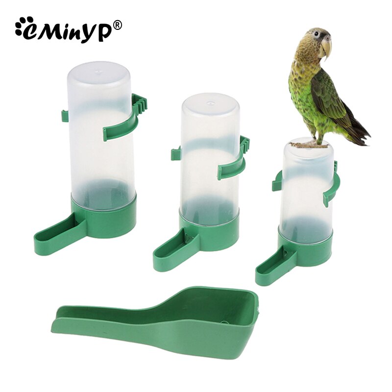 Bird Water Food Feeder Cage Automatic Parrot Drinker With Clip Food Water Dispenser For Parakeets Budgie Cockatiel Lovebirds