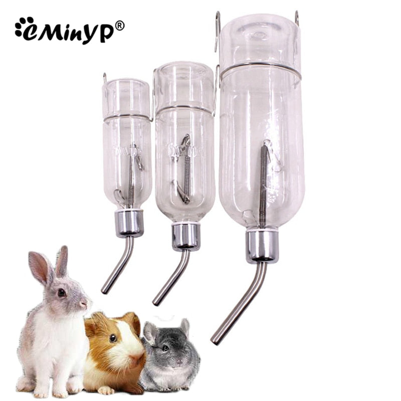 Plastic Hamster Drinking Bottle Cage Water Bottle Dispenser For Bunny Guinea Pig Rabbit Squirrel Small Pet Feeder 180ML/350ML