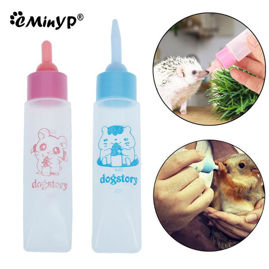 Pet Milk Feeding Bottle Silicone Nipple Baby Hamster Newborn Cat Nursing Drinking Bottle Kitten Puppy Small Animals Feeding Tool