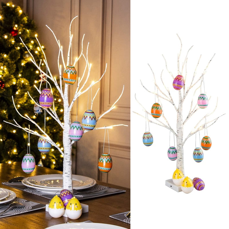 60cm birch LED light Easter decorations for home Easter artificial tree wedding decor lights happy Easter house home light gift