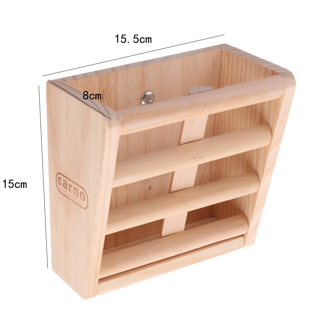 Wooden Hay Feeder Rack 15.5x8x15cm- Hay Feeder Manger Rack for Rabbit Guinea Pig Chinchilla And Other Small Animals