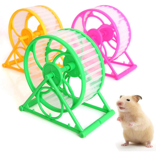 Hamster Exercise Wheel Assembled Plastic Small Pets Running Wheels Cage Toys For Sized Small Pet Hamsters Gerbil Mice Guinea Pig