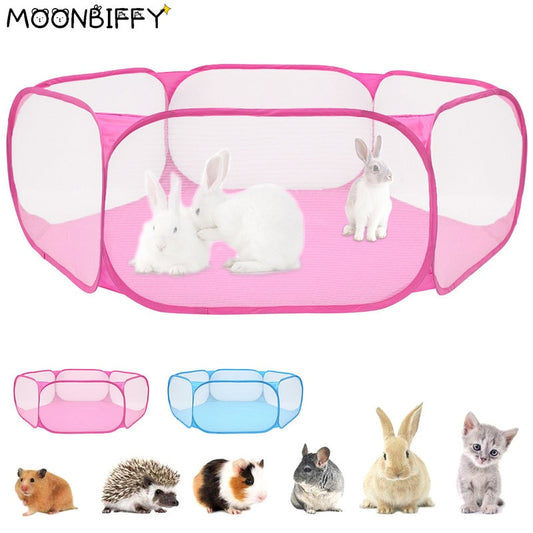 Portable Pet Cat Dog Cage Tent Playpen Folding Fence For Hamster Hedgehog Small Animals Breathable Puppy Cat Rabbit Guinea Pig