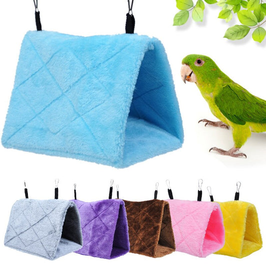 Winter Warm Bird Nest Parrot Budgerigar Flannel Cotton Nest For Hammock Cage Hut Tent Bed Hanging Cave Small Pets Bird Supplies