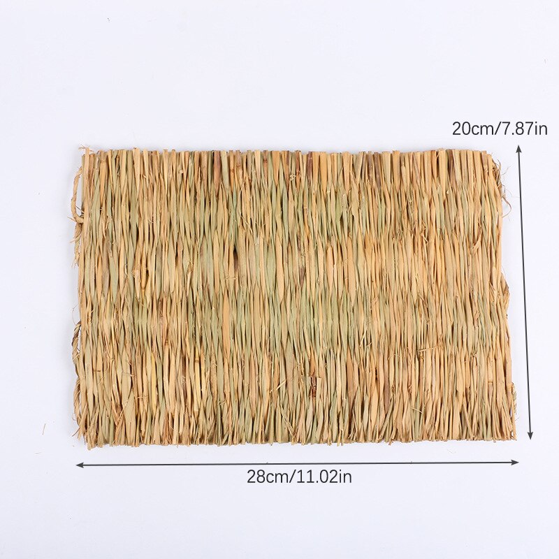 Rabbit Grass Chew Mat Small Animals Hamster Guinea Pig Cage Edible Rabbit Mats for Cages Bird Nests Bunny House Pad for Rabbits