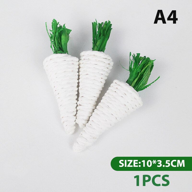 1Pc Rabbit Chew Toys Grass Woven Natural Rabbit Hamster Chew Bite Grind Sticks Guinea Pig Molar Tooth Cleaning Toy Pet Supplies