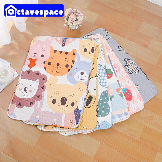 Pet Cute Multi-pattern Cage Mat Rabbit Rest Pad Guinea Pig Floor Mat Cat Non-slip Re-washable Pad Small Animal Summer Supplies