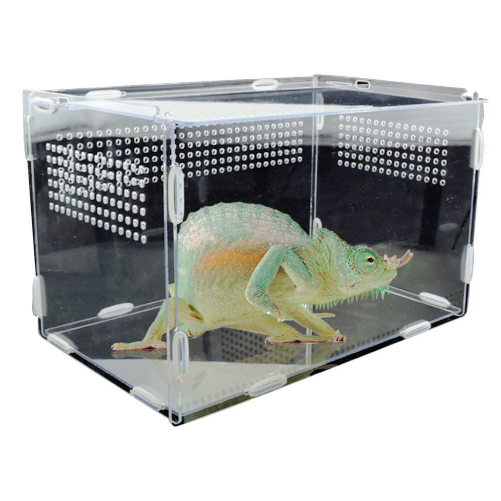 Reptile Breeding Box Acrylic Terrarium Feeding Box Transparent For Animals Reptile Pets Insect Spider Lizard Frog Cricket Turtle