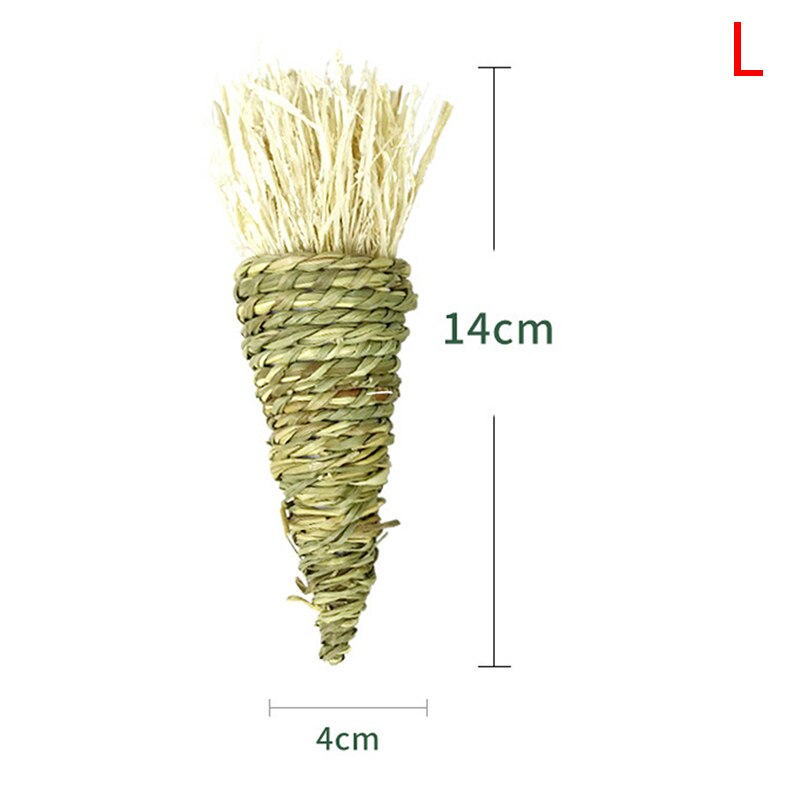 1Pc Rabbit Chew Toys Grass Woven Natural Rabbit Hamster Chew Bite Grind Sticks Guinea Pig Molar Tooth Cleaning Toy Pet Supplies