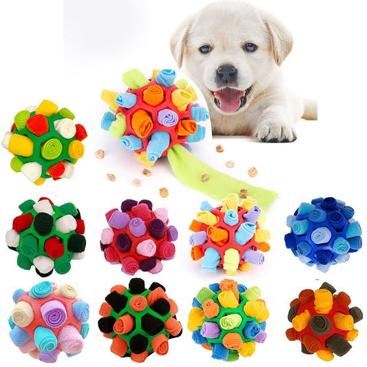 Dog Sniffing Ball Puzzle Interactive Toy Portable Pet Snuffle Ball Encourage Training Educational Pet Slow Feeder Dispensing Toy