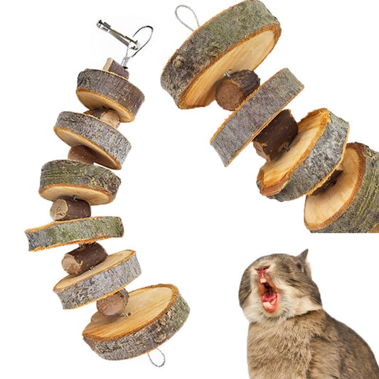 Natural Organic Apple Wood Rabbit Chew Toy Small Animal Snack Toys For Bunny Chinchilla Guinea Pigs Hamsters Tooth Grinding Toy