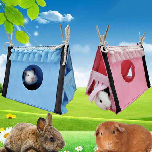 Pet Rabbit Tent House Hideout Hamster Nest Corner Hideaway For Squirrel Gliding Chinchilla Guinea Pig